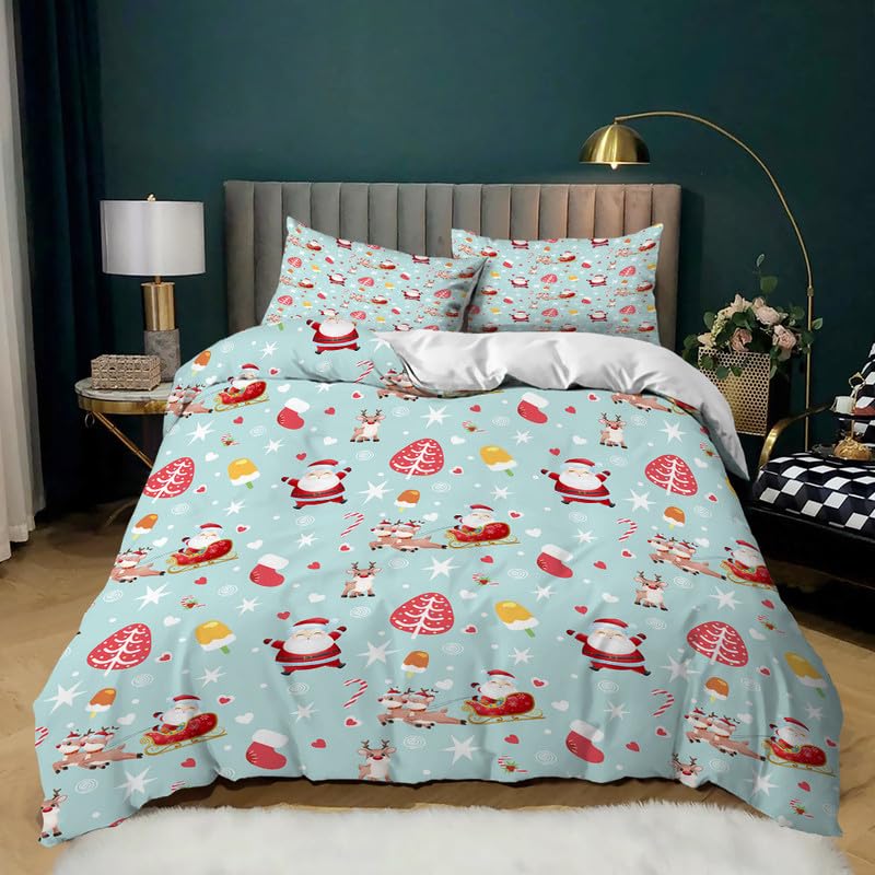 Housse de Couette 140x200 microfibre 110g/㎡ anti-pli Noel 3D