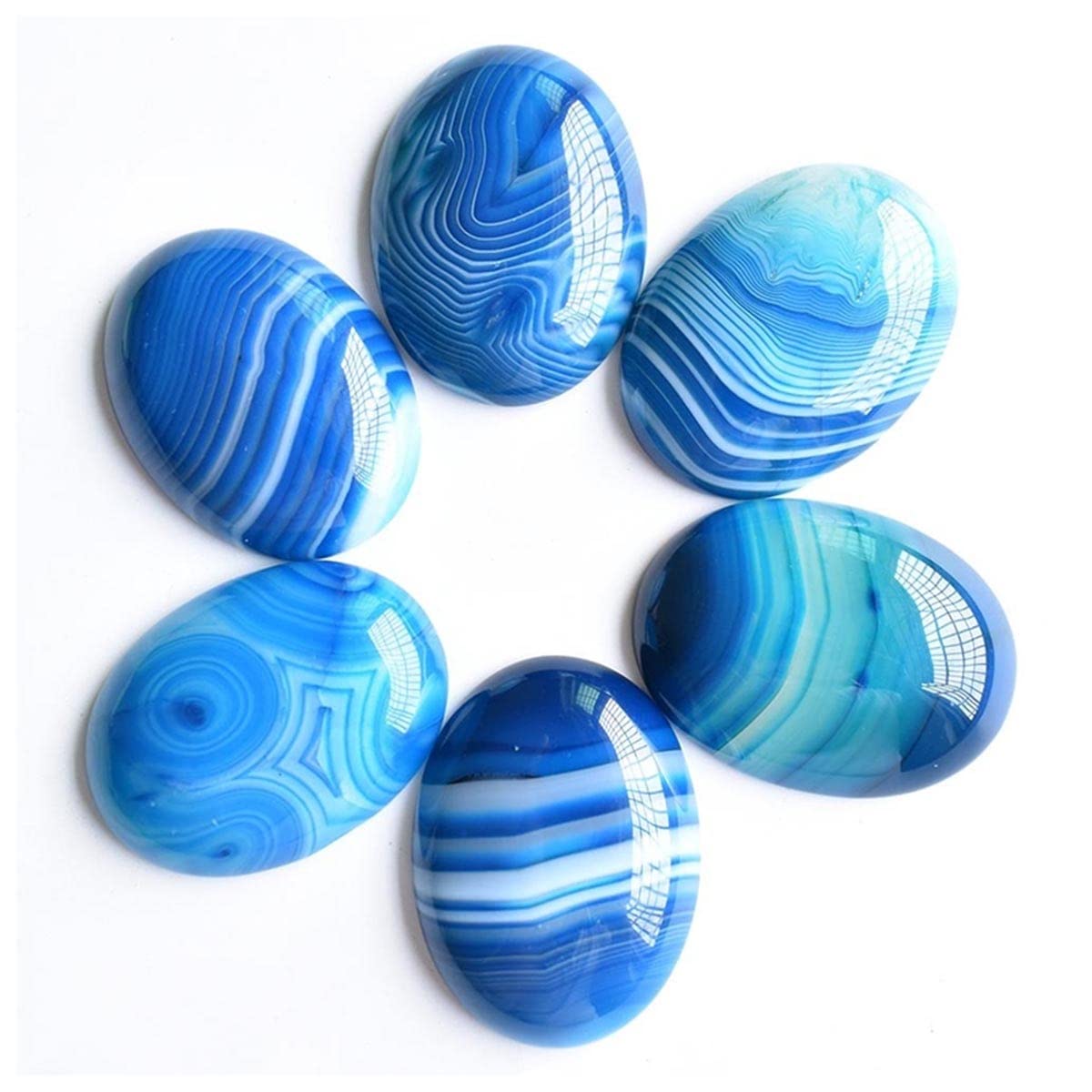 Onyx azul natural de LQYXGS para sustituir adornos plásticos por piedras de cristal