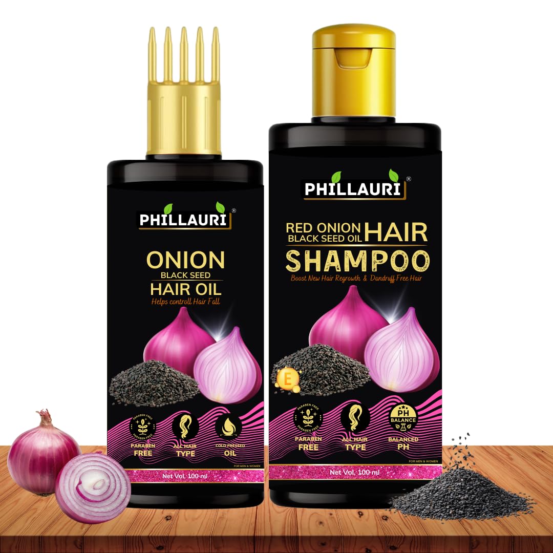 Onion Black Seed Hair Oil and Shampoo| Hair Regrowth and Hair Fall Control Hair Oil | hairShampoo & Oil combo| Combo Pack Control hair Fall | hair Growth For Men & Women-picture-26