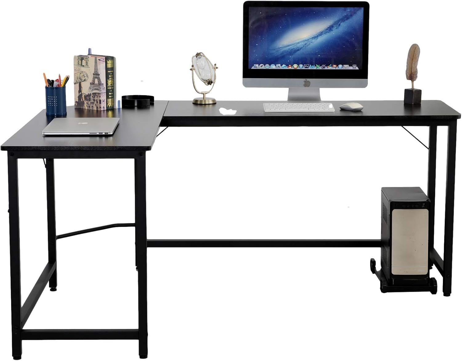 Modern LShaped Desk Industrial EasytoAssemble, Space