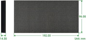 شاشة عرض مصفوفة LED كاملة الألوان RGB، 6432 بكسل لـ Raspberry Pi وPico وESP32 وArdui وما إلى ذلك، سطوع قابل للتعديل