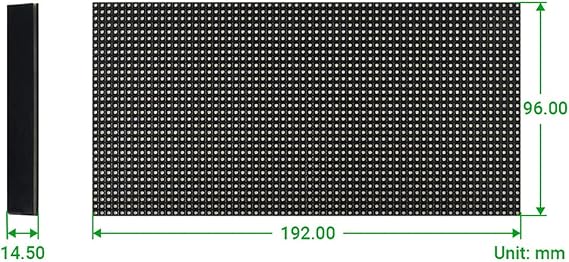 شاشة عرض مصفوفة LED كاملة الألوان RGB، 6432 بكسل لـ Raspberry Pi وPico وESP32 وArdui وما إلى ذلك، سطوع قابل للتعديل