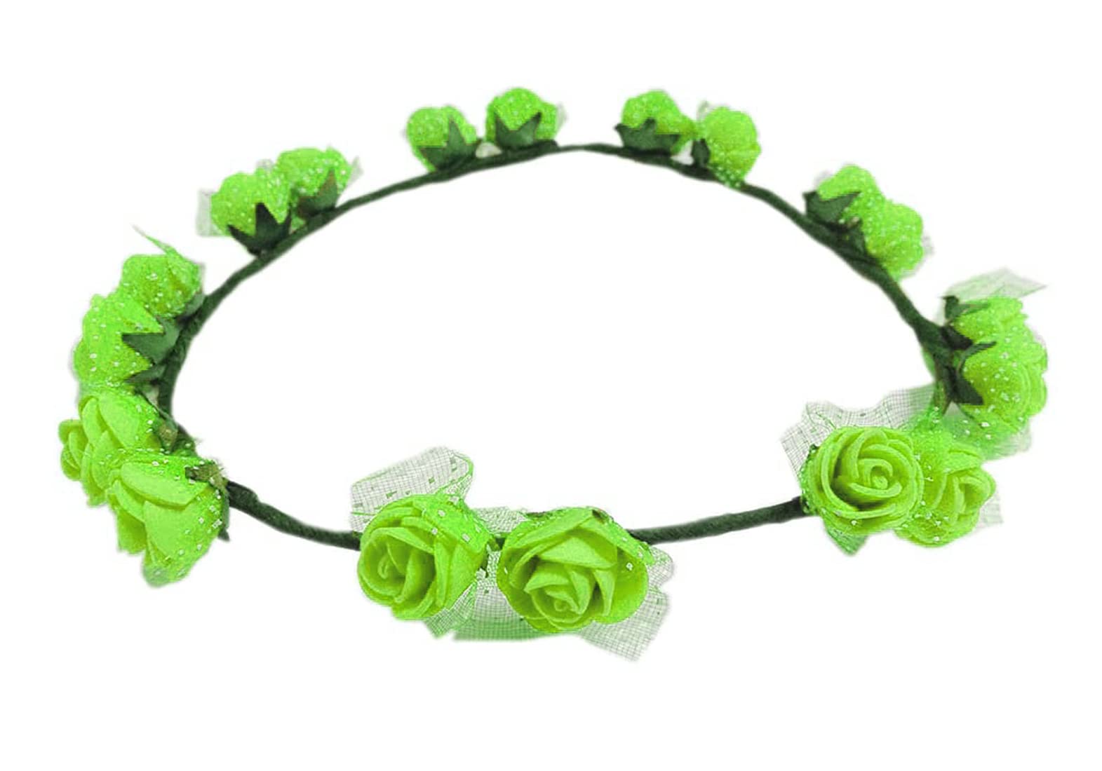 Loops n Knots Princess Flora Collection Green Tiara/Crown/Headband For Girls & Women -Hair Accessories For Birthday,Party & Wedding (B0C41RPNCM) Amazon Price History, Amazon Price Tracker