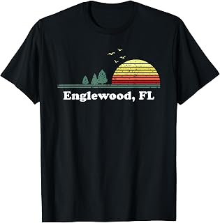Vintage Englewood, Florida Home Souvenir Print T-Shirt
