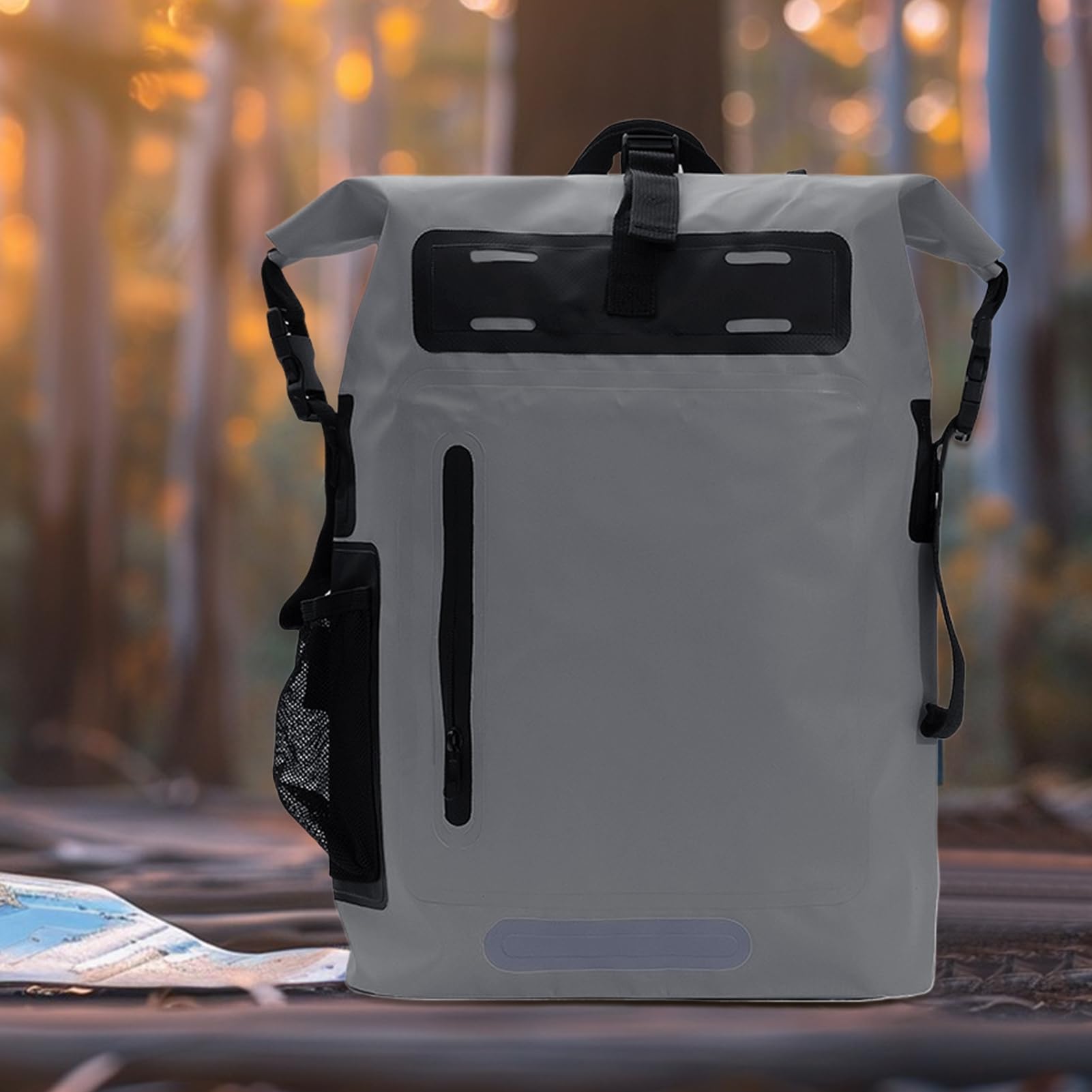 Zaino Impermeabile Chiusura Roll-Top Tracolla Regolabile Outdoor
