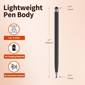10PCS Stylus Pen for Touchscreen,Lightweight 2 in 1 Design | Stylus Pen for iPad,Nintendo Switch,iPhone, Android Tablets Capacitive Touch Screen,Stylus for Drawing,Note-Taking & Gaming