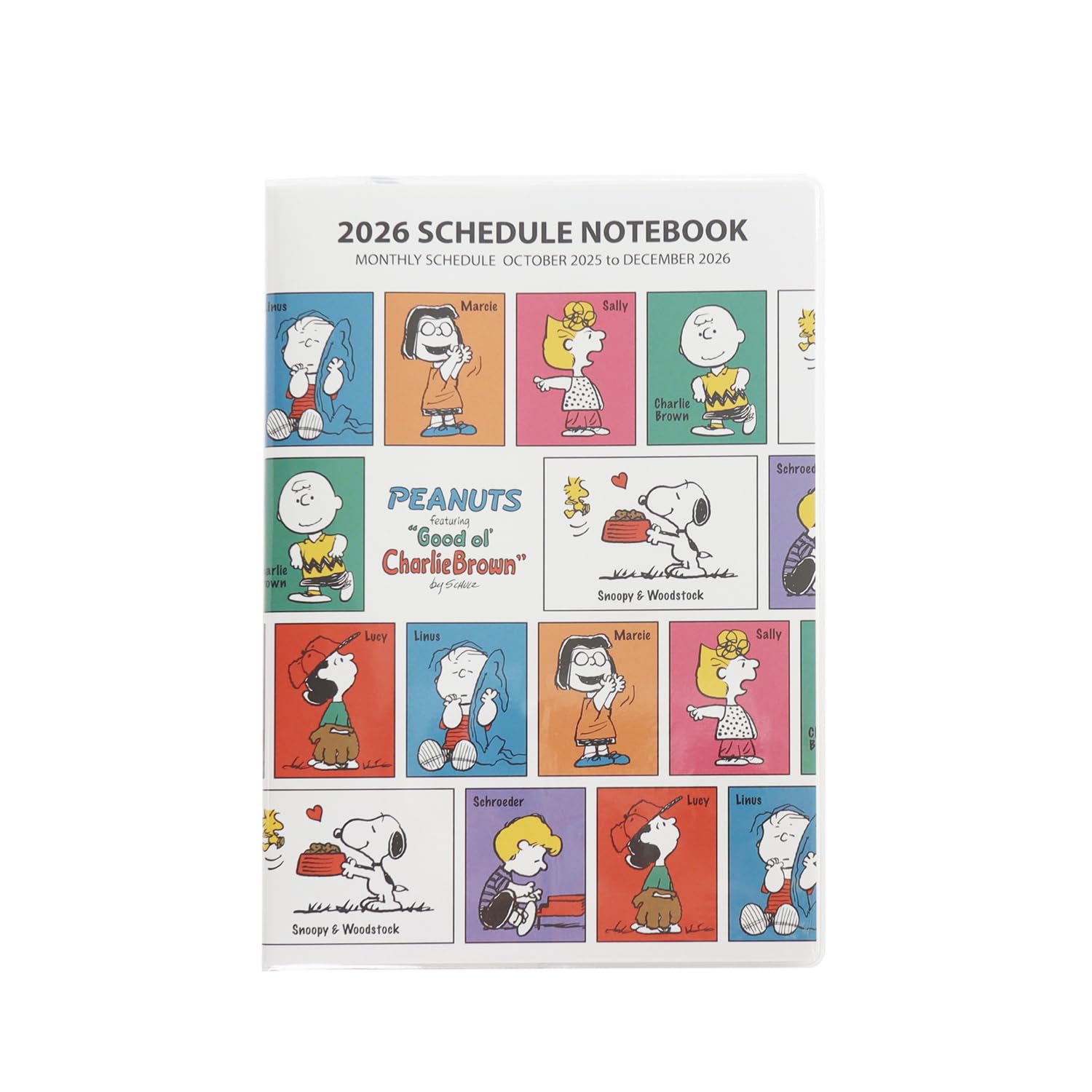 Amazon.co.jp: スクエア スヌーピー 手帳 2026年 A5 マンスリー 白
