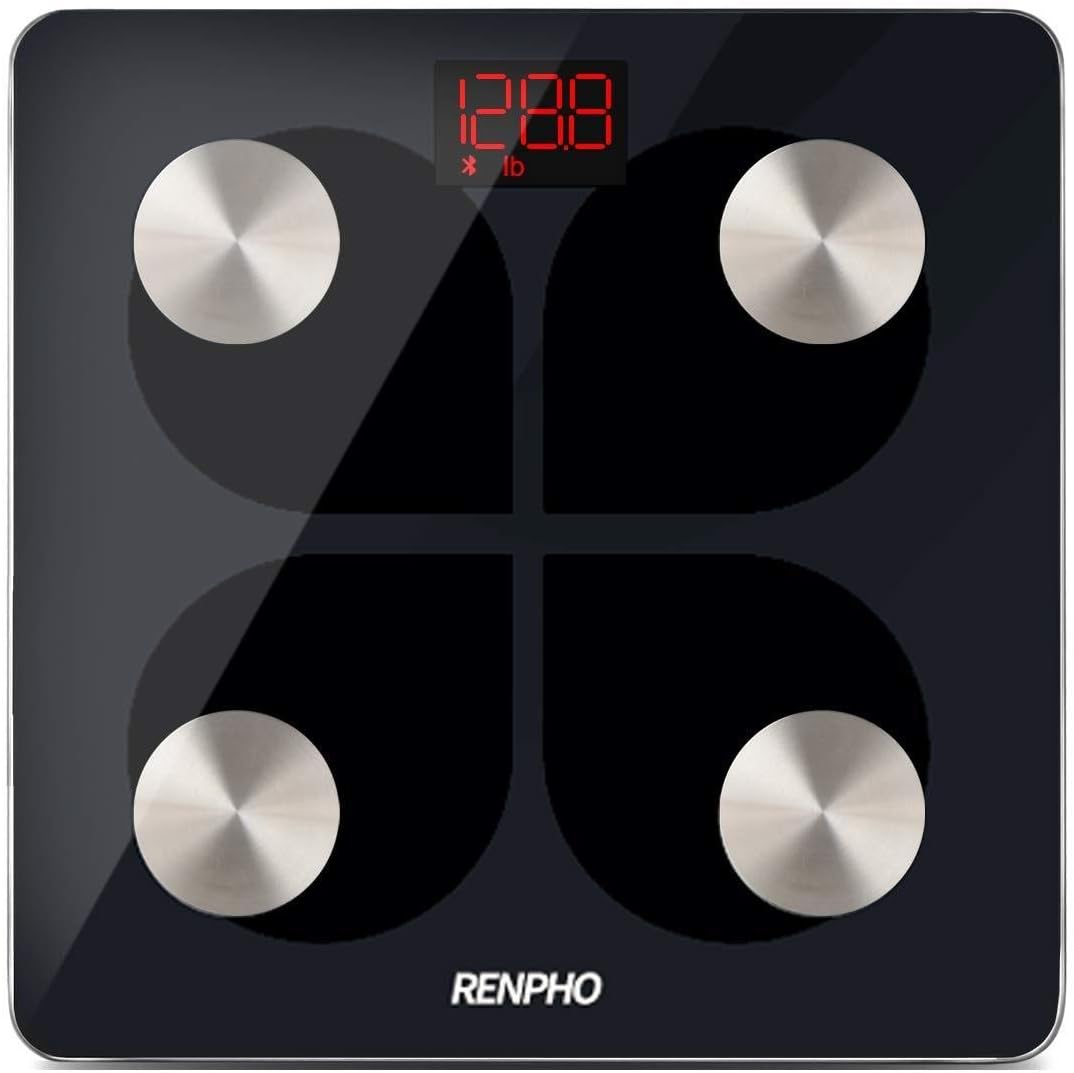 RENPHO Bluetooth Body Fat Smart Scale USB Rechargeable Digital Bathroom Weight Scale Body Fat Monitor with Smartphone App, 396 lbs