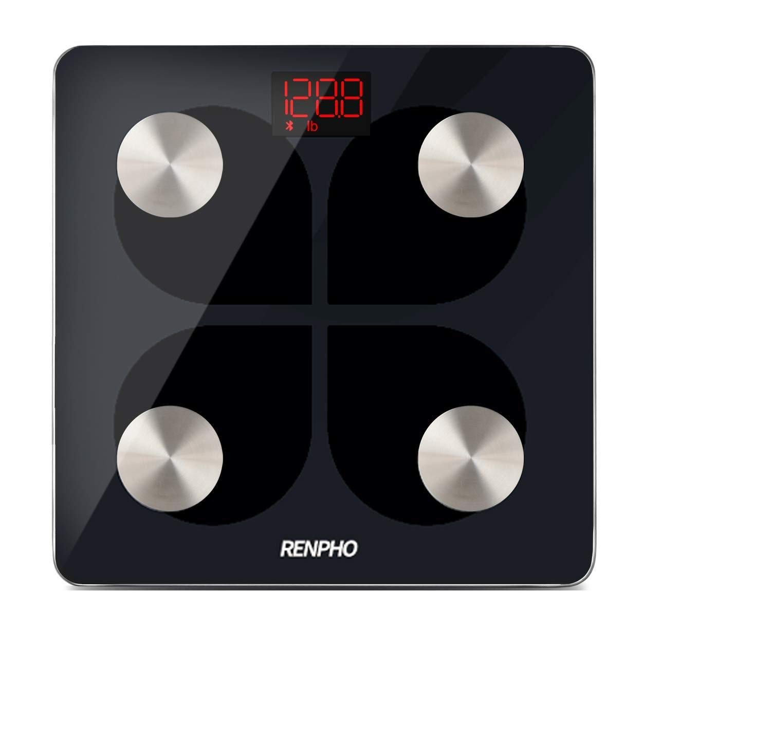 RENPHOBluetooth Body Fat Smart Scale USB Rechargeable Digital Bathroom Weight Scale Body Fat Monitor with Smartphone App, 396 lbs