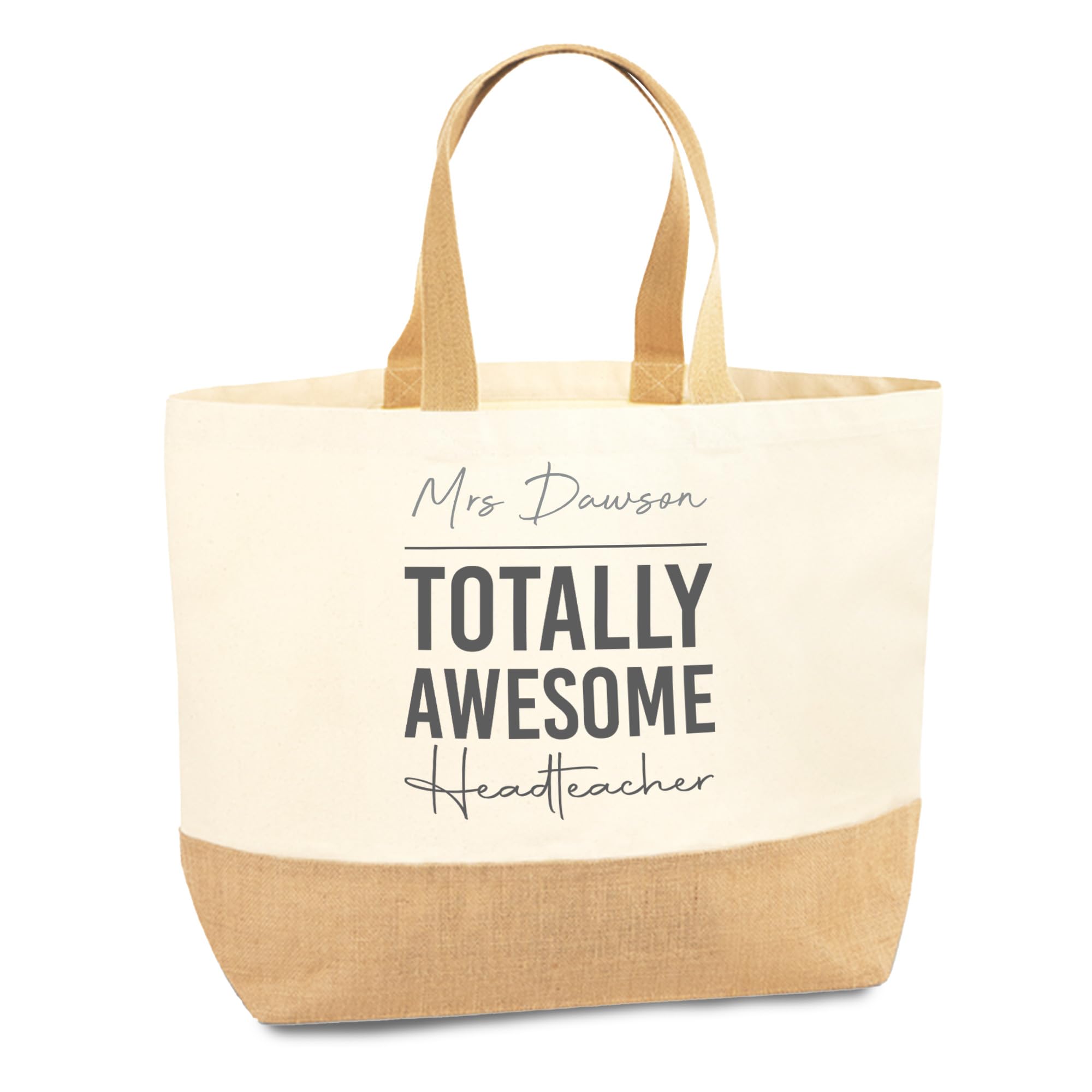 Personalised Jute Tote Bag with Floral Design – Custom Name Gift for Mum, Grandma, Nanny & More – Ideal present for Mother’s Day & Birthdays — image 1