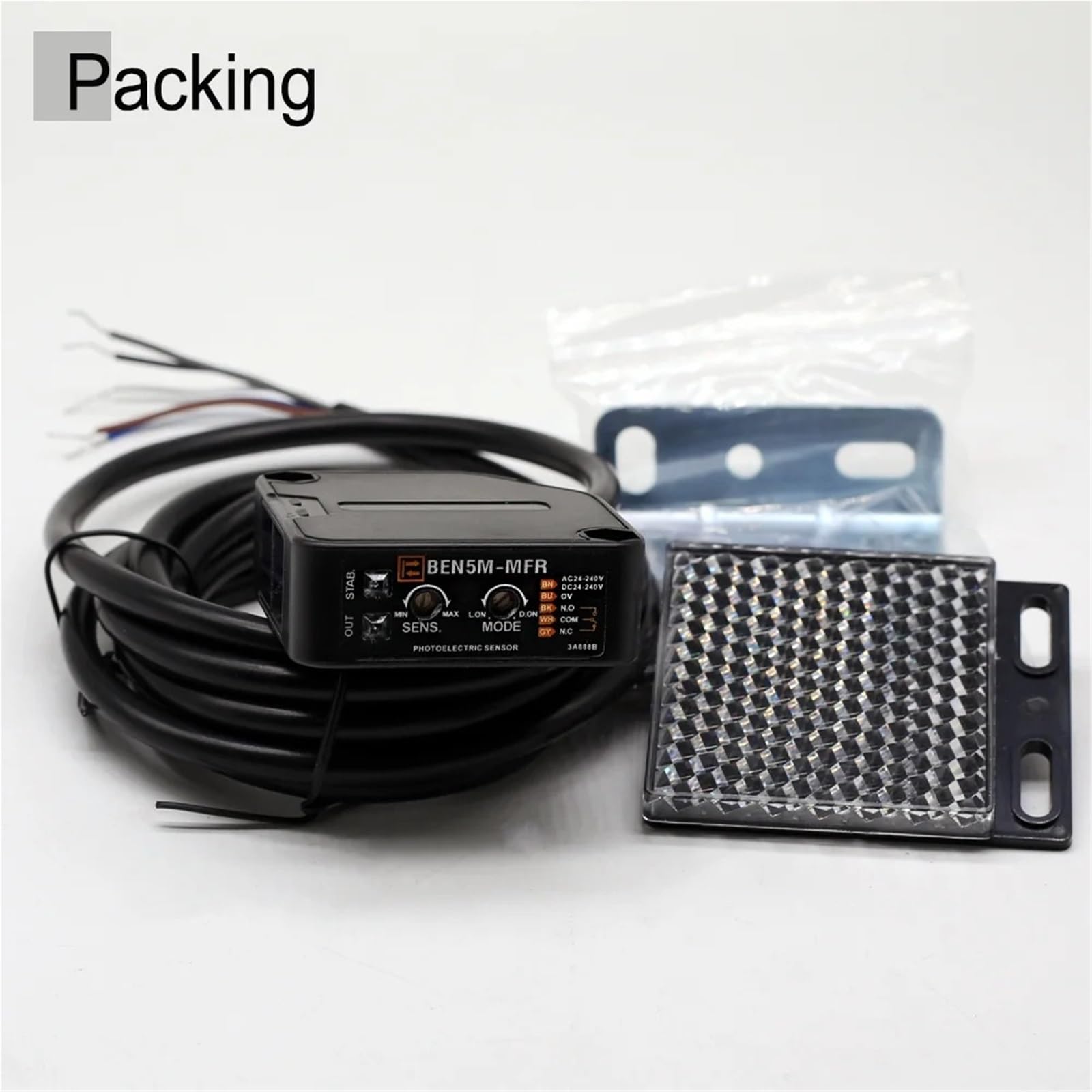 30 cm, 50 cm, 70 cm, 5 m, 10 m, diffuser, retroreflektierender Einweg-Fotosensor BEN300-DFR, BEN5M-MFR, BEN10M-TFR(BEN5M-MFR)