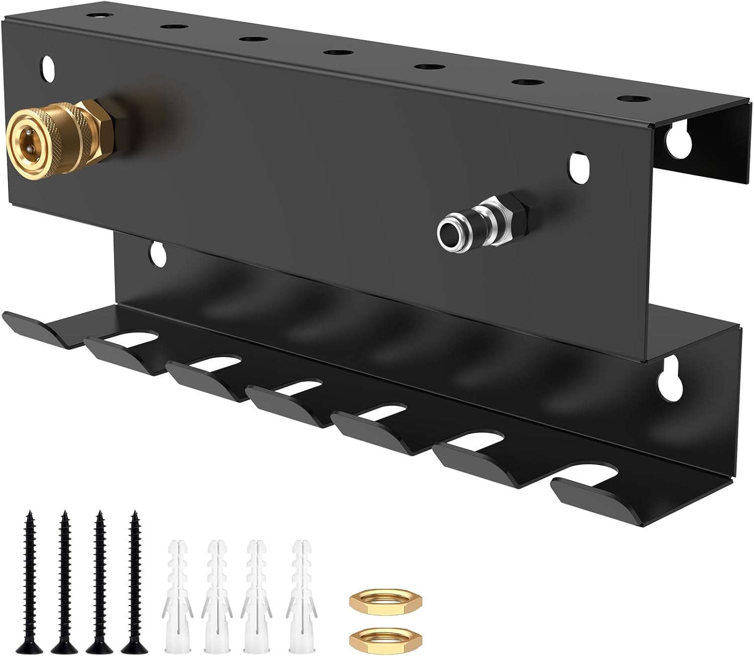 Pressure Washer Holder Foam Holder Wall Mount for Pressure Washer Fit 1/4 Inch Quick Connector Nozzle Tip&Wand Extension Storage Rack Car Wash Accessories Organizer Space Saving Solid Easy to Install