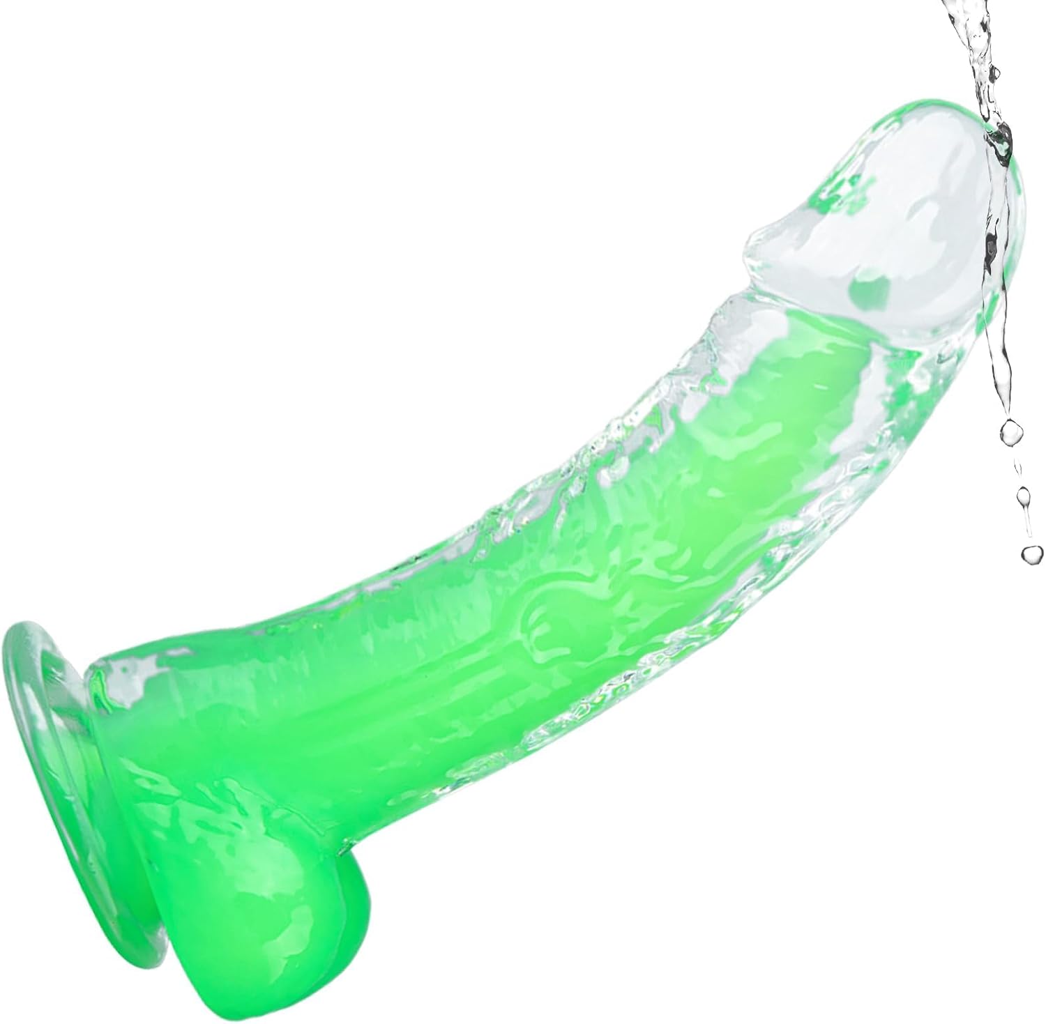 Soft Dildo Real Penis Replica with Strong Suction Cup Especially Designed for Women Increasing G-Sport Stimulation Sex Toys(Medium)