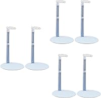 Vista 1 de BANBERRY DESIGNS Juego de 6 soportes para muñecas y figuras de 6 a 12 pulgadas de alto ajustable de metal blanco que se expande de 5 3/4 a 9 3/4