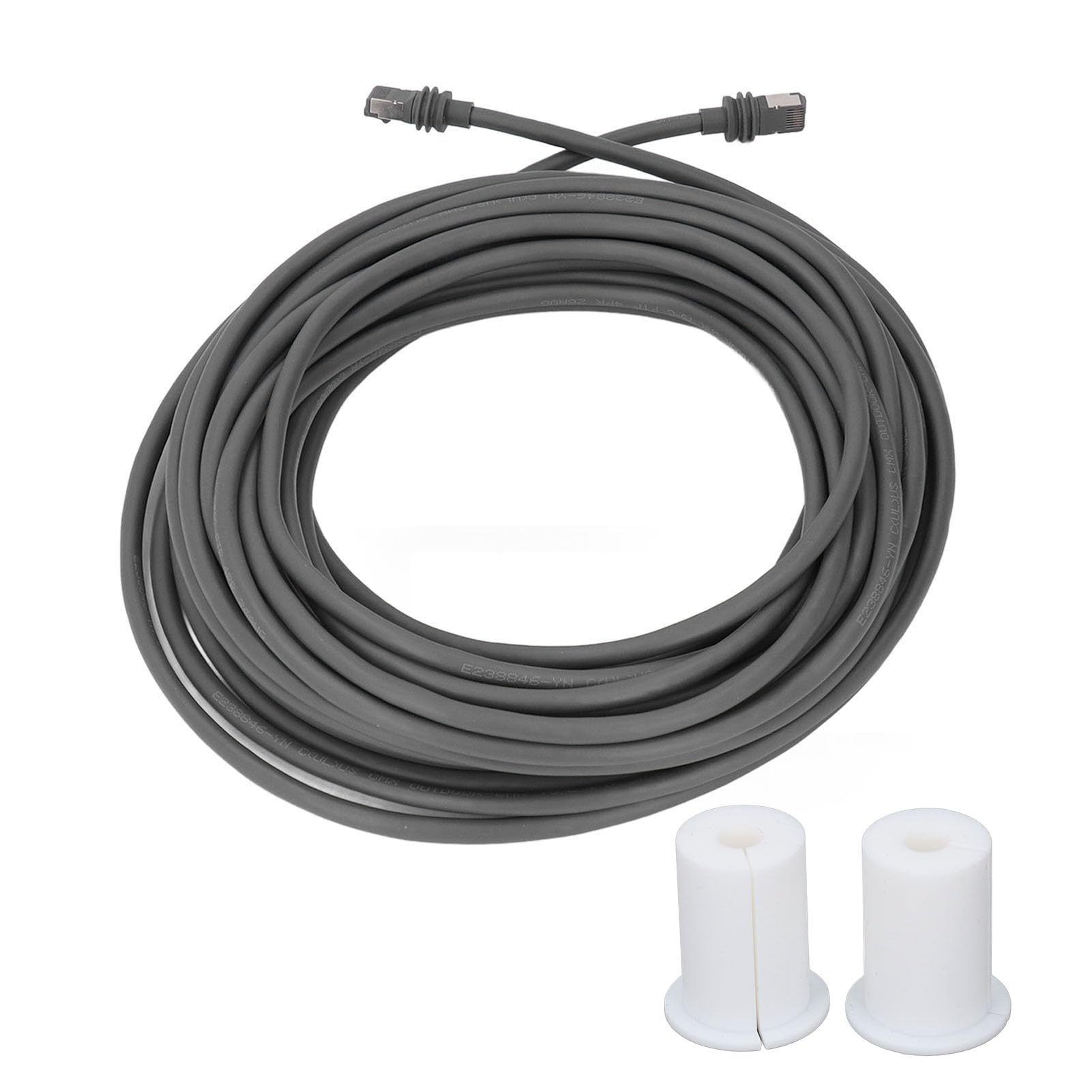 Cavo Satellitare Impermeabile da 30 Piedi con Connettori RJ45 Avanzati per Trasferimento Dati Ad Alta velocità Ideale per Satellite Rettangolare V3, PVC Flessibile, 1 unità