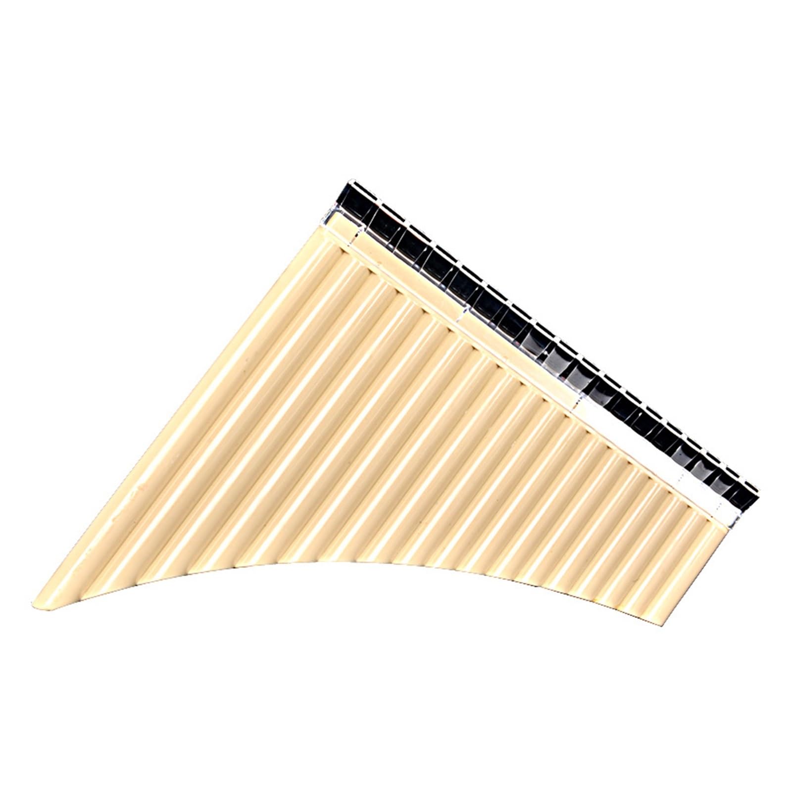 pan Flute Beginners Pan Flute 18 Pipes Pan Tube G Key Resin Multifunction Plastic Handmade Traditional Instrument Woodwind Bamboo Panpipes (Color : 02)