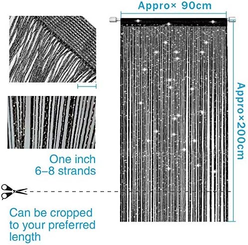 Timere Door String Curtain Tassel Curtain - Partition Door Curtain String Curtain Door Screen Panel Home Decor Window Divider Tassel Screen 90x200cm