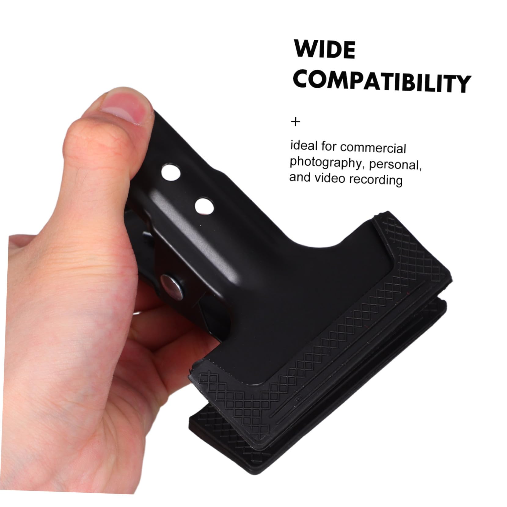 PRETYZOOM 10 Pinzas Metálicas para Soporte de Fondo, Punta de Goma y Agarre Firme, Ideales para Fondo de Estudio y Fotografía Comercial