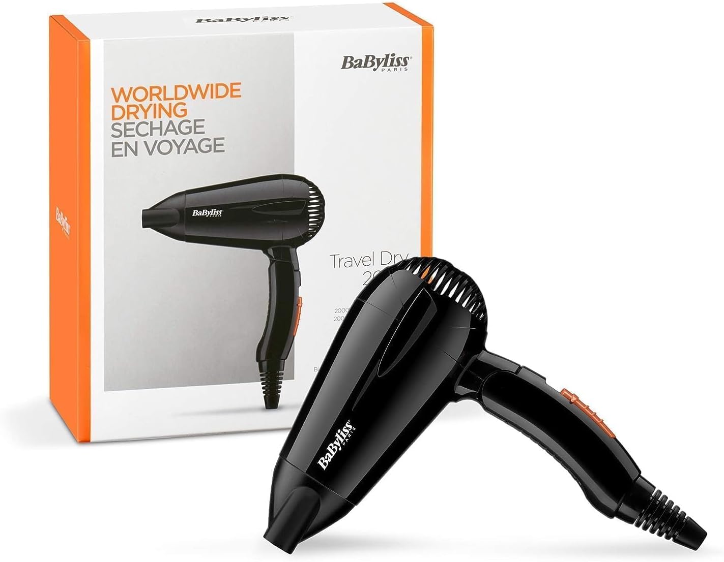 Hair Dryer, Powerful 2000w Drying Performance With Dual Voltage For Travel Convenience, 2 Heat And Speed Settings With Fast Drying Time, Lightweight And Portable Design, 5344SDE (Black )
