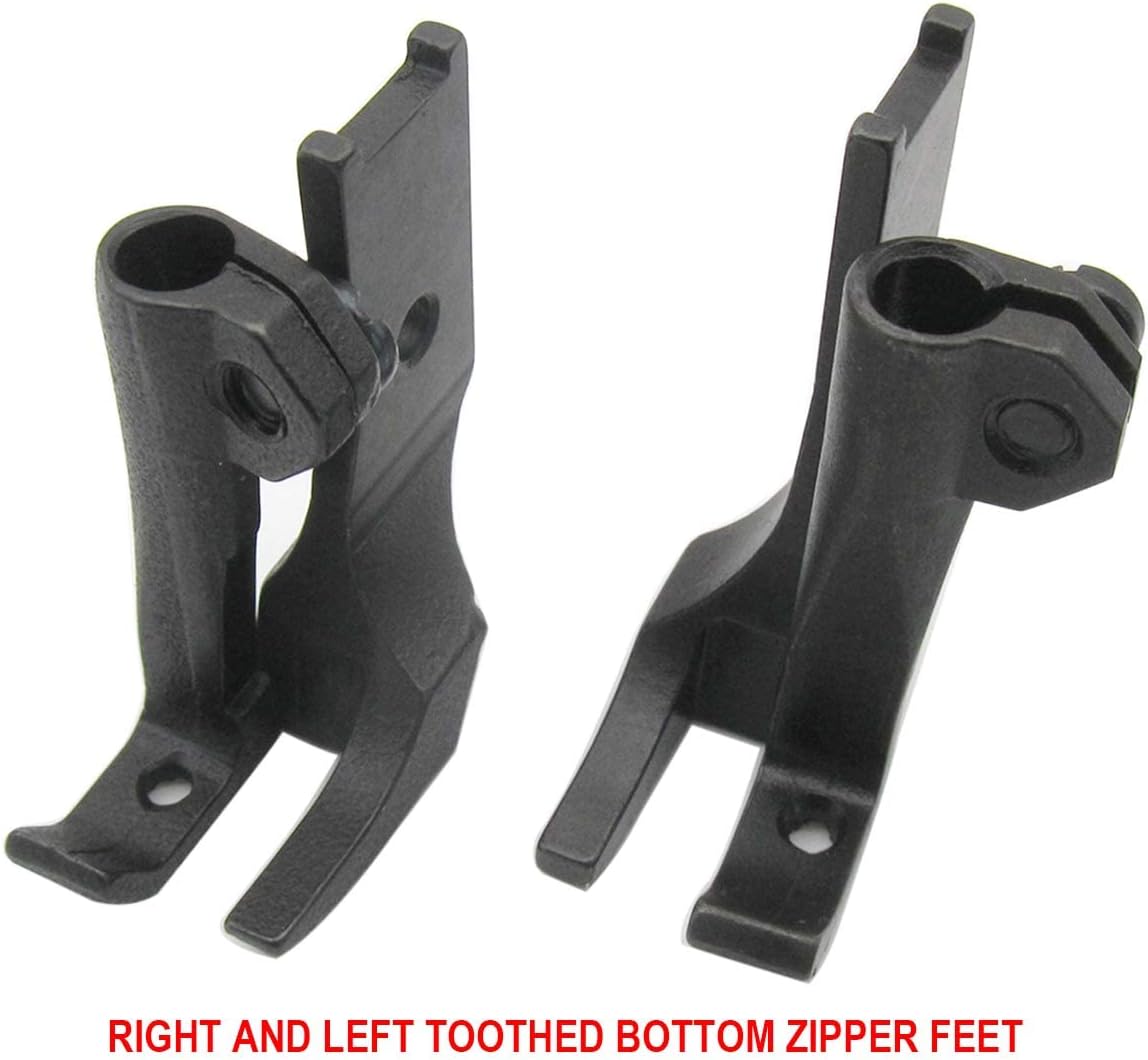 CKPSMS Brand - #KP-WF18 18 Sets Zipper/WELTING Piping W/Edge Guide Walking FEET Compatible with/Replacement for JUKI Brand DNU-1541 CONSEW Brand P1206RB Singer Brand 111G (KP-WF18)