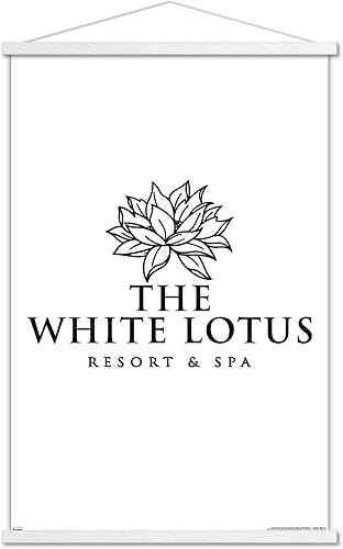 Miniatura 8 de Trends International The White Lotus - Póster de pared con logotipo blanco y negro, 22.37 x 34.00 pulgadas, paquete de impresión premium y colgador