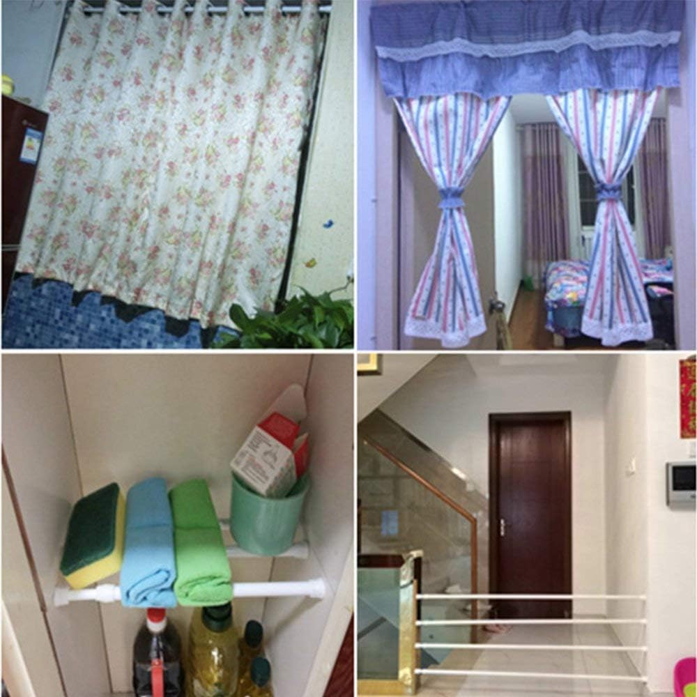 MinCHI257 Tension Rods 28 to 48 Inches 6 Pack,Tension Curtain Rod,Spring Curtain Rods Window Rods Kitchen Window Bathroom White Thin Tension Rod : Home & Kitchen