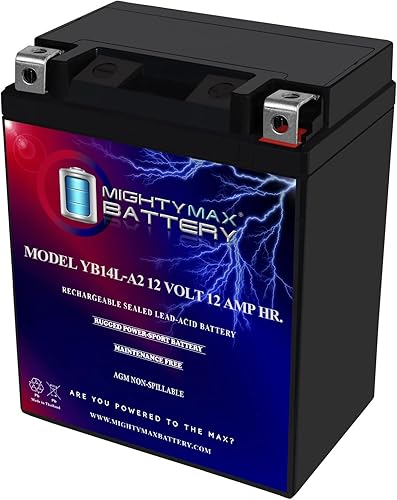YB14L-A2 - Batería de repuesto de 12V 12Ah para Yamaha XS750 1T5 1977