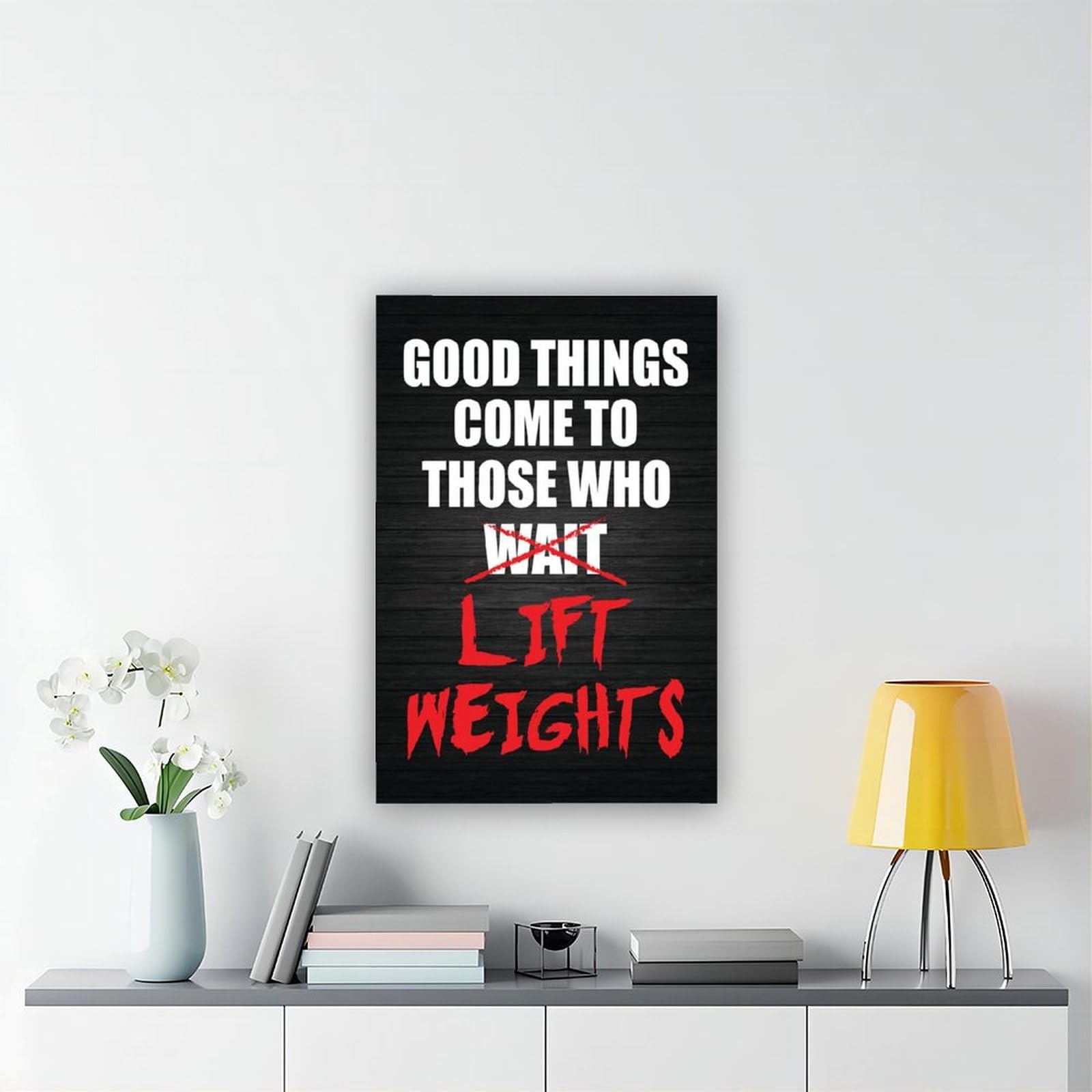 Pósteres motivacionales para levantamiento de músculo, culturismo, hombres y niñas, citas motivacionales, inspiradoras, para gimnasio muscular, 50 x 75 cm