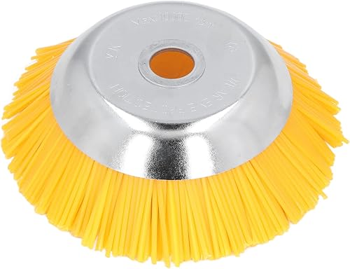 TOPINCN Cepillo de rueda de nailon de 0.984 in, recortadora de alta dureza, cepillo giratorio para malas hierbas, nudo de torsión, alambre de acero,