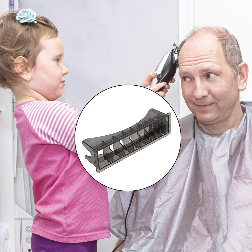Organizador de Peines Guía de 10 Rejillas, Soporte para Cortapelos | Caja de Almacenamiento Rectangular con 10 Rejillas para el Uso en Barberías Profesionales Como para Hogar Limpios y Mano