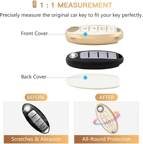 Miniatura 7 de 1797 Funda para llavero para Nissan Altima Rogue Sentra Pathfinder Maxima Titan Murano Accesorios Bling Car Remote Key Chain Case Shell Girly Cute 4