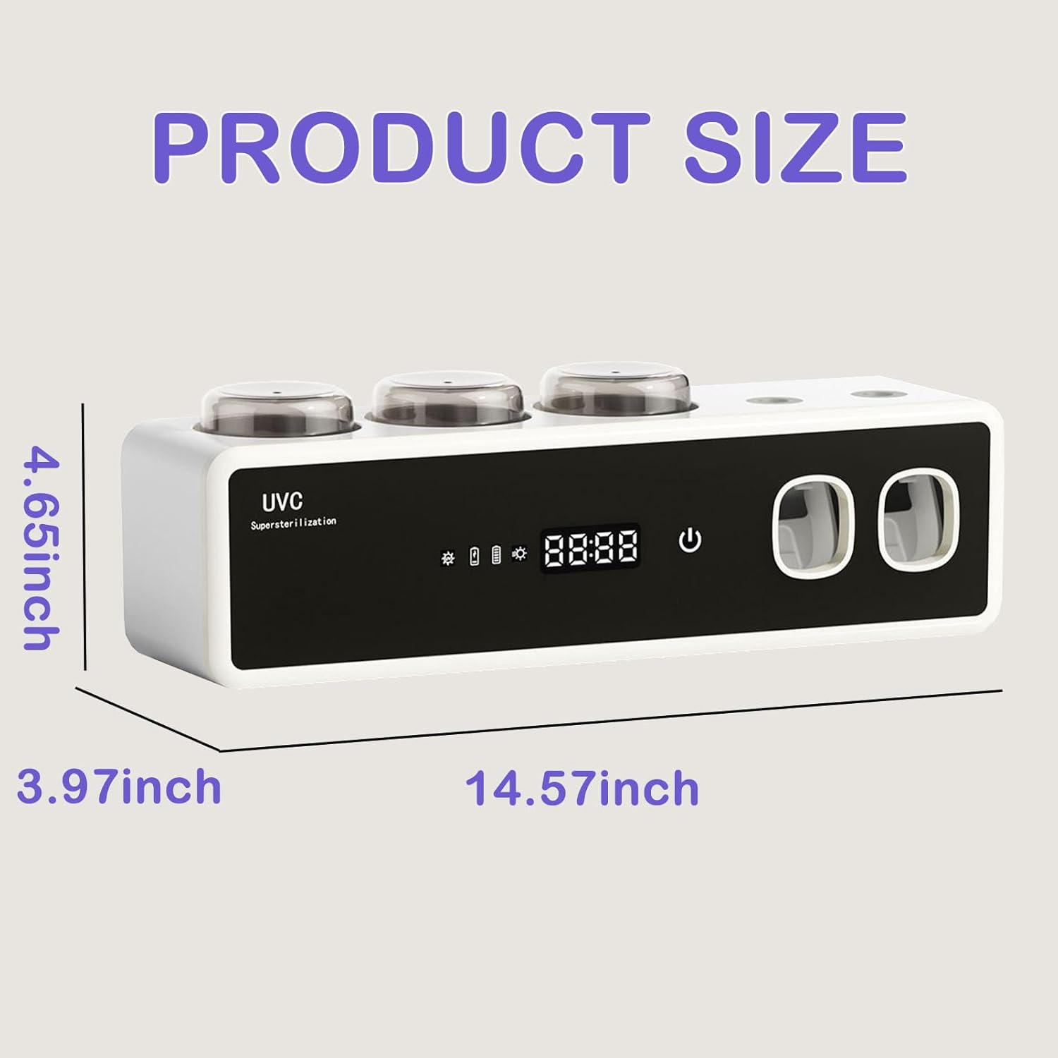 Toothbrush Holders for Bathrooms,Electric Toothbrush Holder Wall Mounted - 6 Brush/3 Cup,Automatic Toothpaste Dispenser & Hot Dry,Smart Cleaning,Bathroom Storage Upgrade (White)