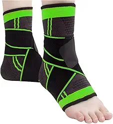 Kit 2 Tornozeleiras de Compressão Ortopédica Ajustável Estabilizadora Anti-Derrapante Para Esporte Academia Andarix