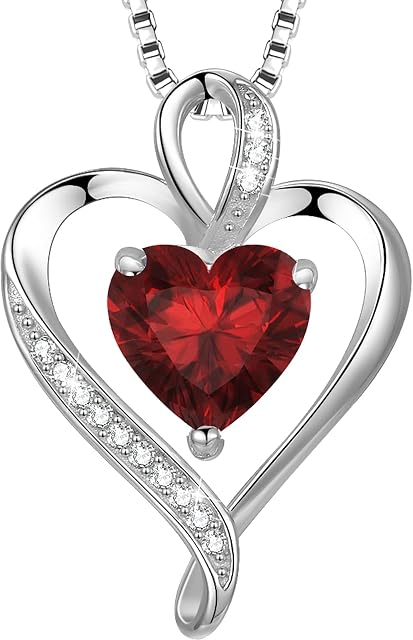 LAVUMO Necklaces for Women 925 Sterling Silver Heart Pendant Necklace Gold/Silver/Rose Gold Jewellery Gifts for Her Girlfriend Wife Mum Birthday Anniversary Christmas Mothers Day Valentines