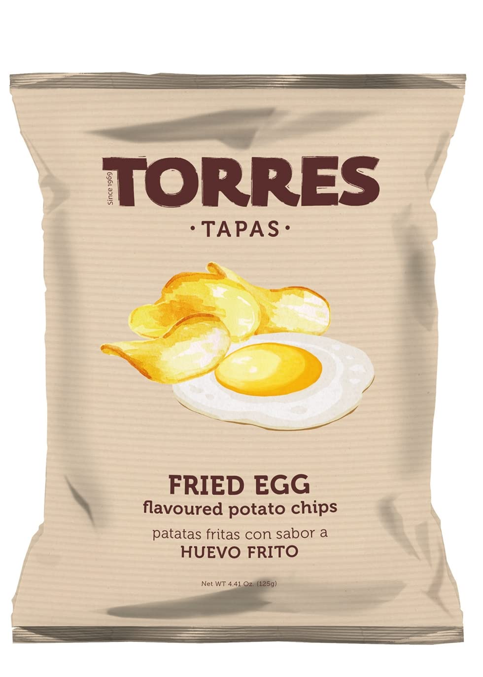 (BIG BAGS) Torres Spanish Potato Chips Patatas Fritas Made in Barcelona Spain Limited Edition (3 Pack) - Choose Your Favorite Flavors ((NEW) Fried Eggs [3 pack])