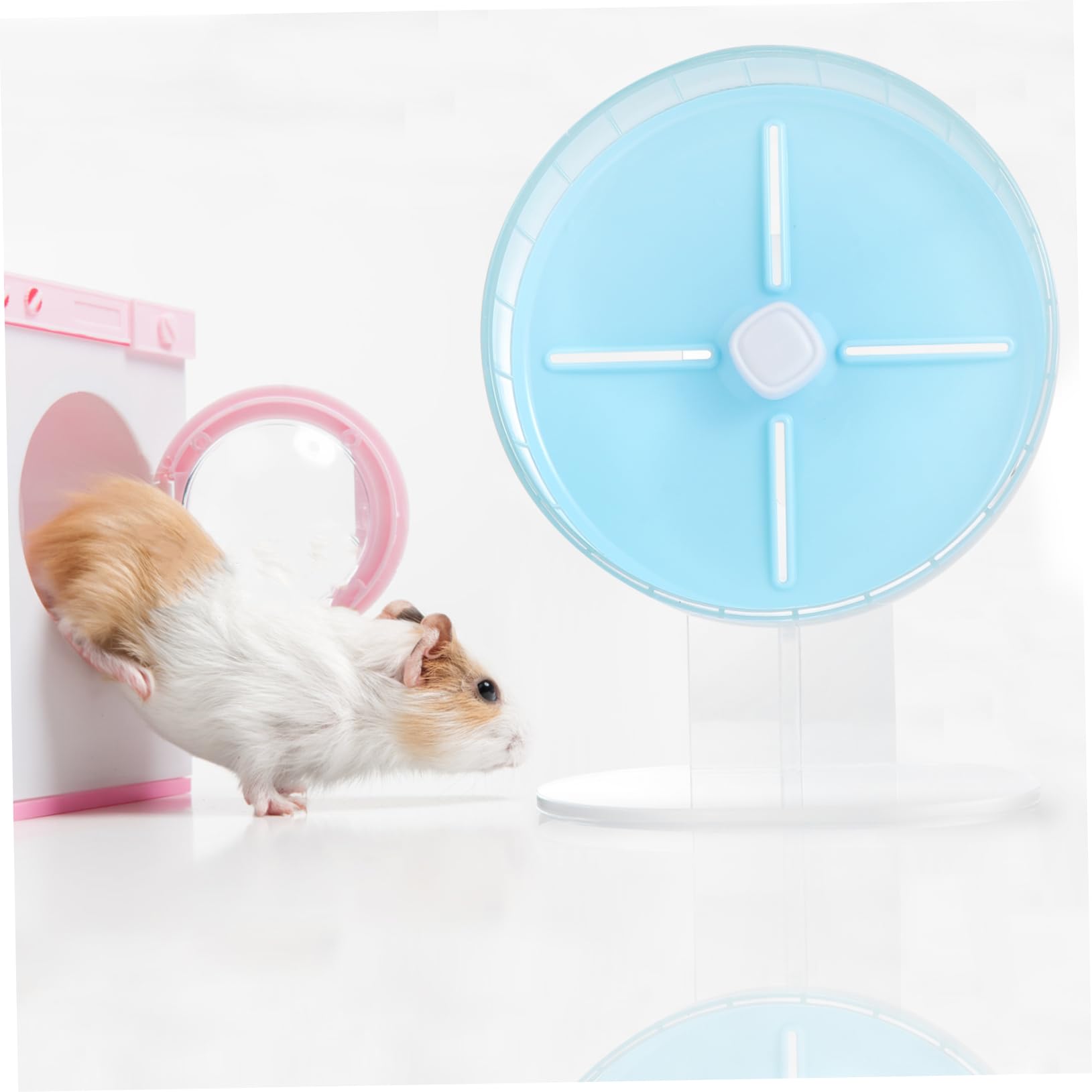 BELLIFFY Hamster Exercise Wheel Quiet Jogging Wheel with Stand Perfect for Small Animals Pet Toy
