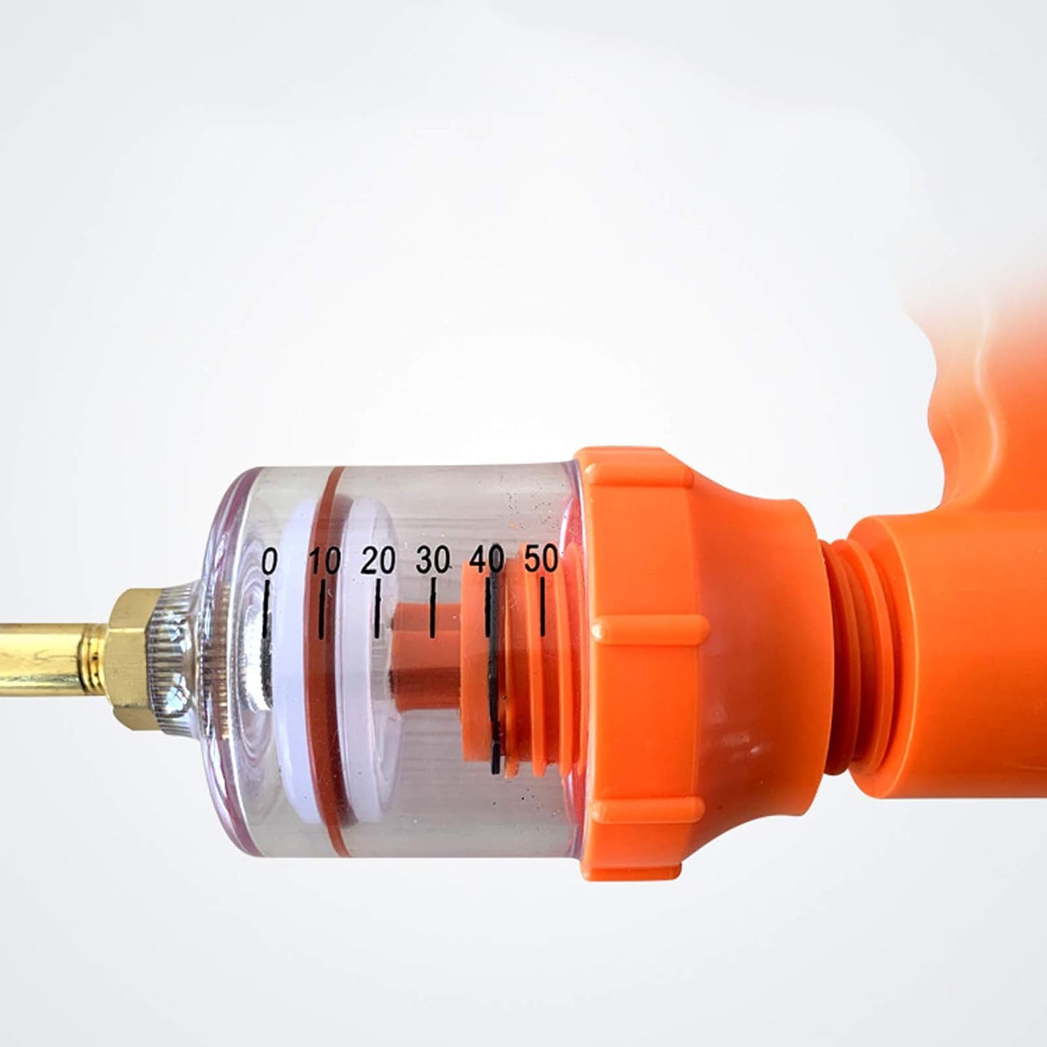 Seringue d'alimentation vétérinaire réutilisable 50ML Pistolet de Remplissage Automatique continu réglable pour porcs, bovins et Moutons （Orange）