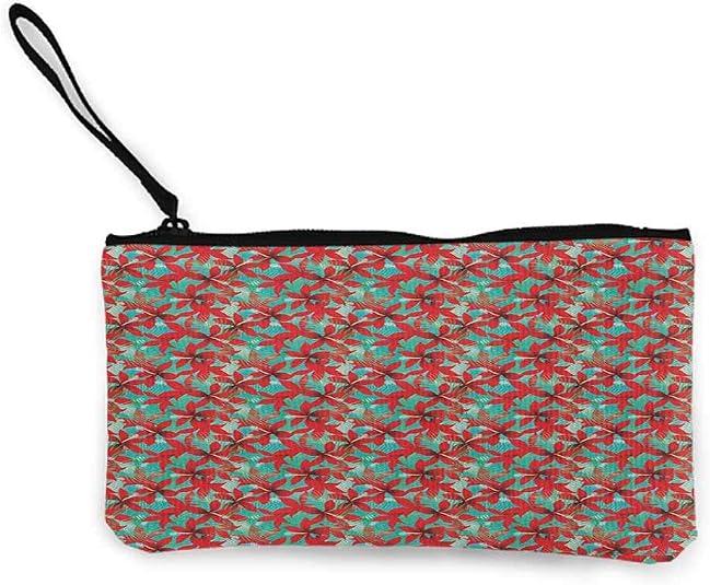 Bolso De Mano Para Mujer Dise o Hawaiano Color Rojo Hibisco Flores 