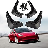 Vista 10 de Aletas de barro para Tesla Modelo Y 2020 2021 2022 2022 2023 2024 Protectores de protección contra salpicaduras para guardabarros delanteros