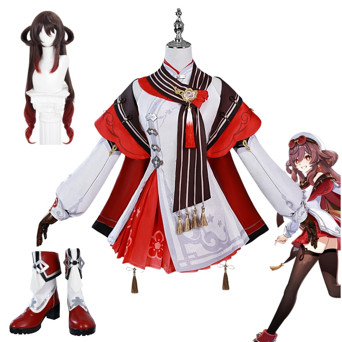 原神 香菱 海灯祭スキン 大つごもりの歓声 コスプレ衣装 ウィッグセット Amazon.co.jp: CHELIZI 原神 げんしん コスプレ衣装 海灯節 胡桃