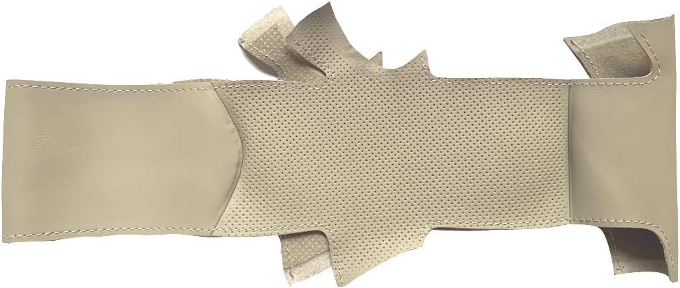 Loncky Beige Genuine Leather Custom Fit Steering Wheel Cover for Infiniti G37/ Infiniti G35/ Infiniti EX35 /Infiniti EX25/ Infiniti EX37/ Infiniti Q60/ Infiniti QX50/Infiniti Q40/Infiniti IPL G