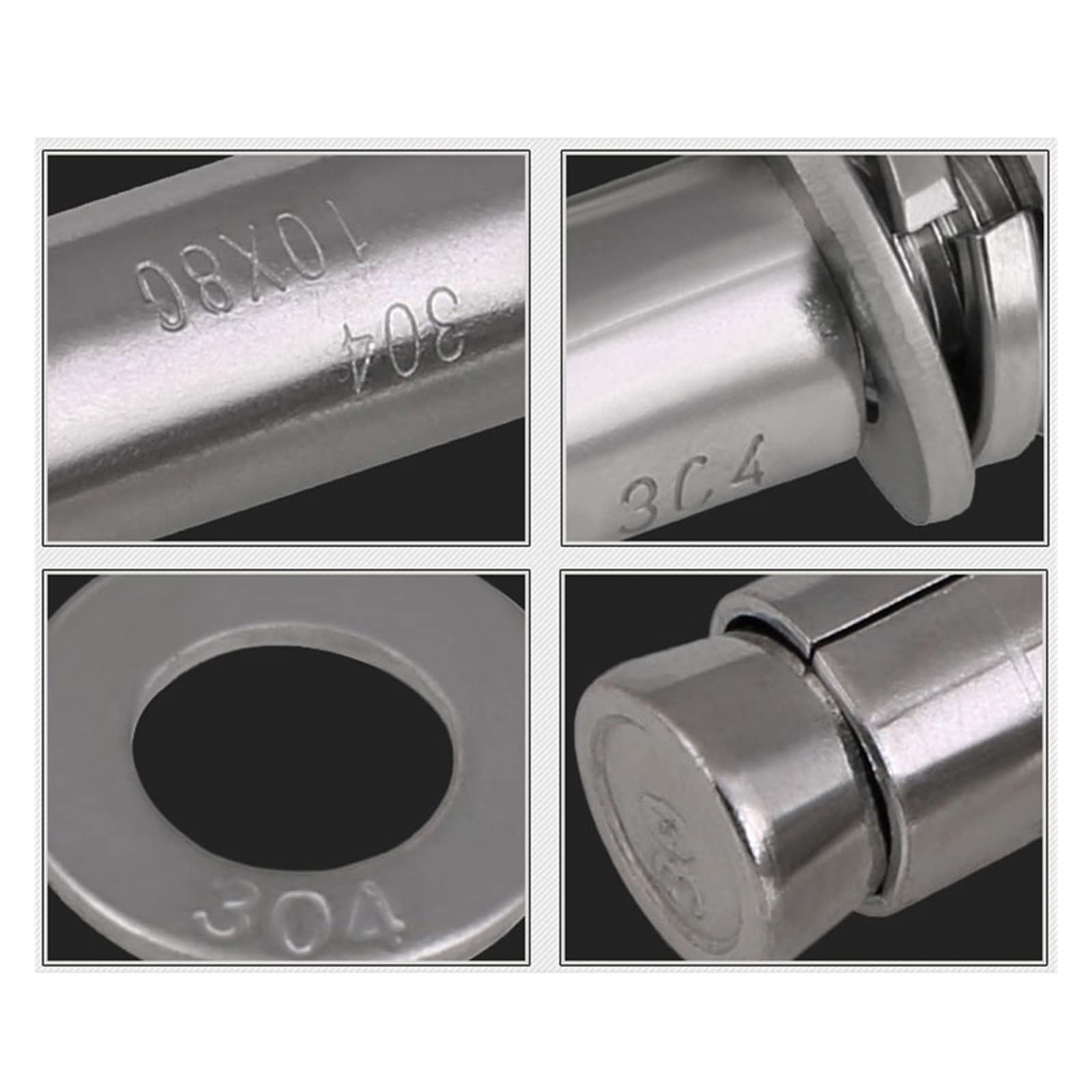 Tassello Ad Espansione Manicotto In Acciaio Inox A2 – M6 M8 M10 M12 – Lunghezze 40-150mm