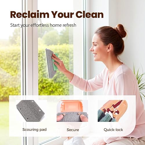 Miniatura 4 de Limpiador mágico de rieles de ventana, juego de herramientas de cepillo de limpieza de ranura de ventana, juego de herramientas de limpieza de