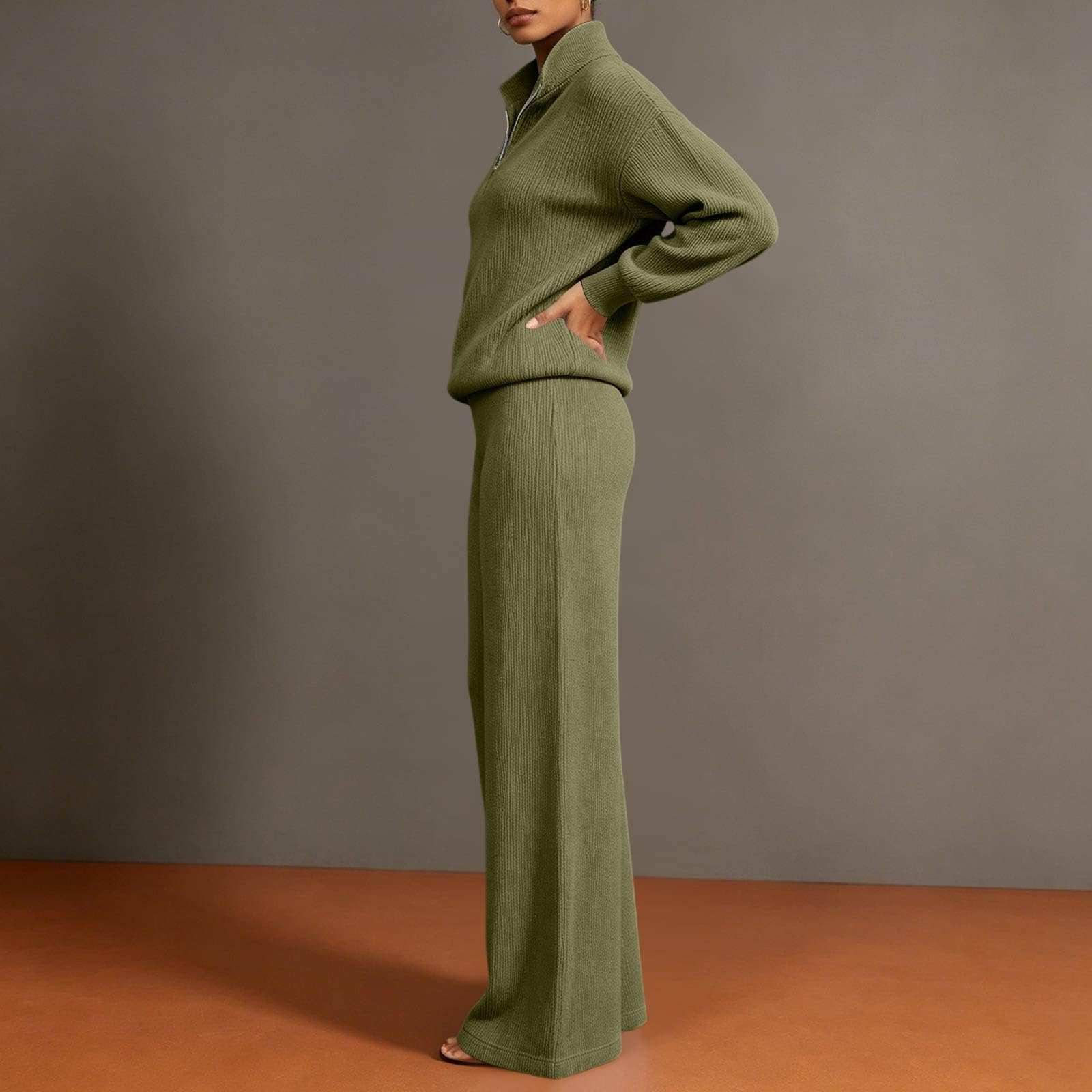 Chándal para mujer, algodón, pierna ancha, conjunto de deportes, ropa de