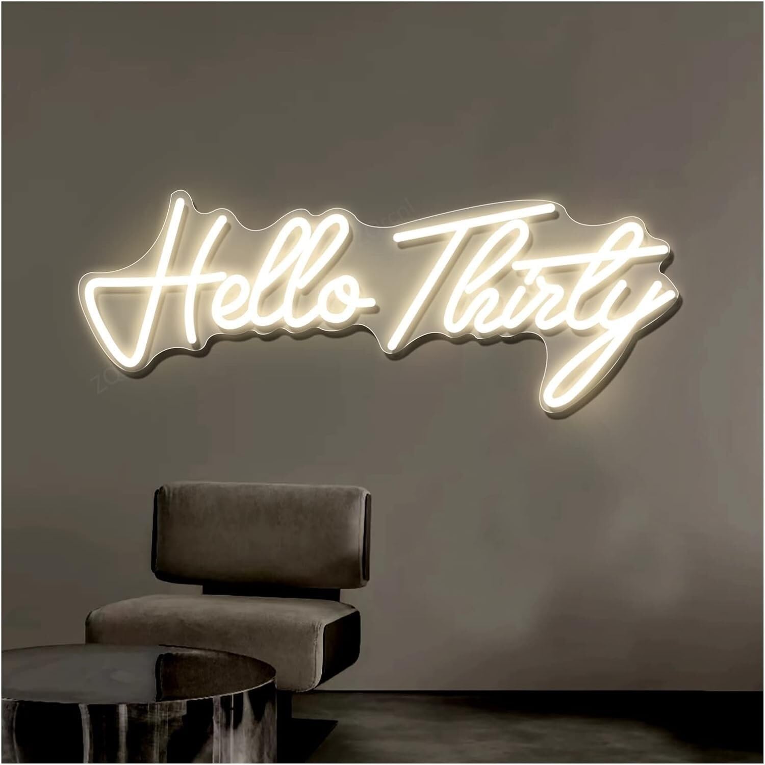 Cartel de neón personalizado, LED de acrílico grande, decoración de pared para dormitorio, barra de boda, fiesta al aire libre(65X23CM)