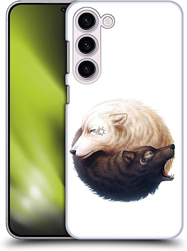 Head Case Designs Officially Licensed Jonas JoJoesArt Jödicke Yin Yang Wolves Creatures Hard Back Case Compatible with Samsung Galaxy S23+ 5G