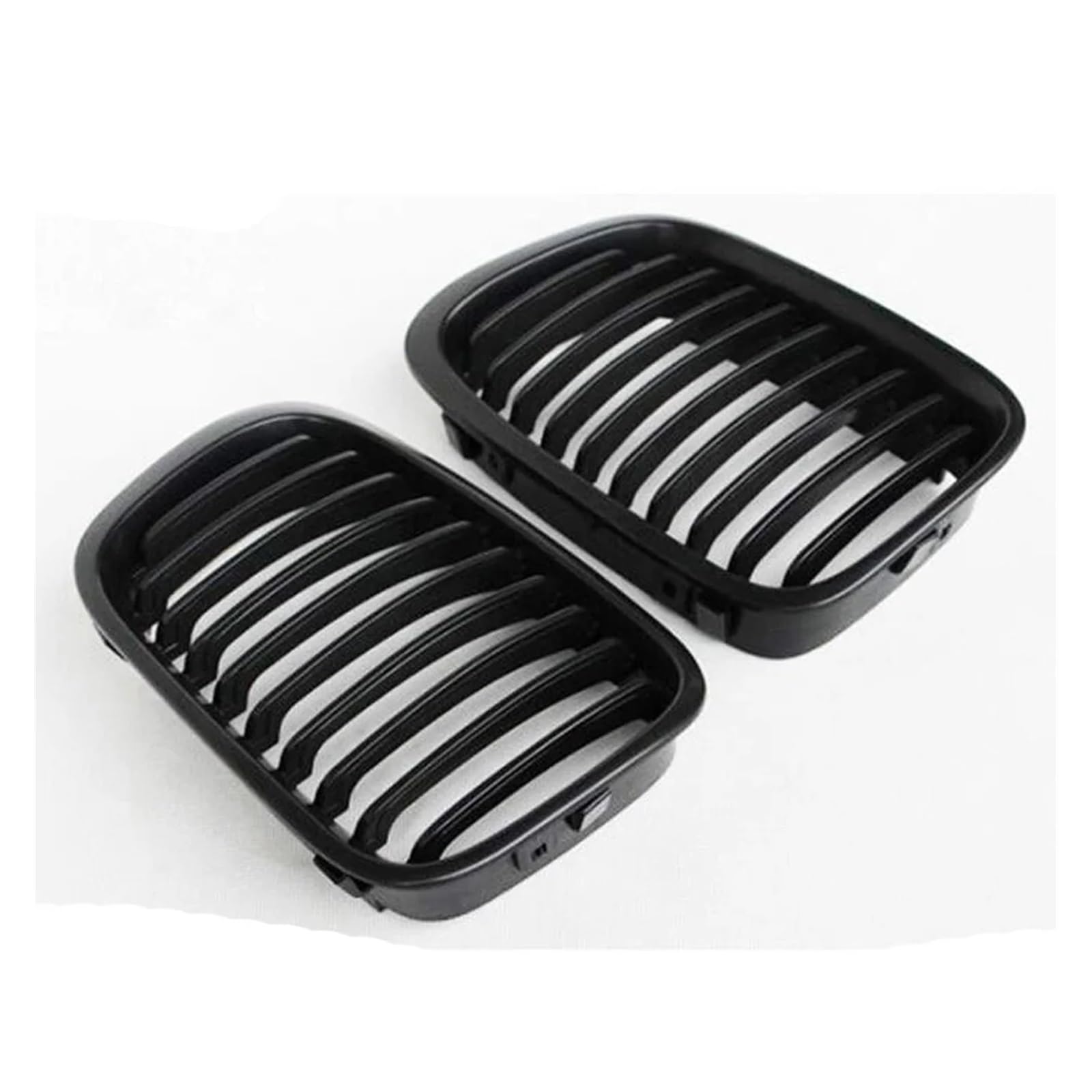 Griglie Radiatori a doppio rene frontali Per BMW E46 4 Porte 1998 1999 2000 2001 Griglia Anteriore A Doppio Rene Nera Lucida Con Stile A Lamelle(Matt black)