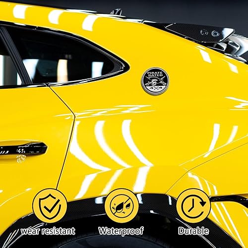 Miniatura 7 de Emblemas de metal 3D para automóvil, emblema de pirata, insignia automotriz de metal de 4 x 4, emblemas redondos, insignia exterior de automóvil
