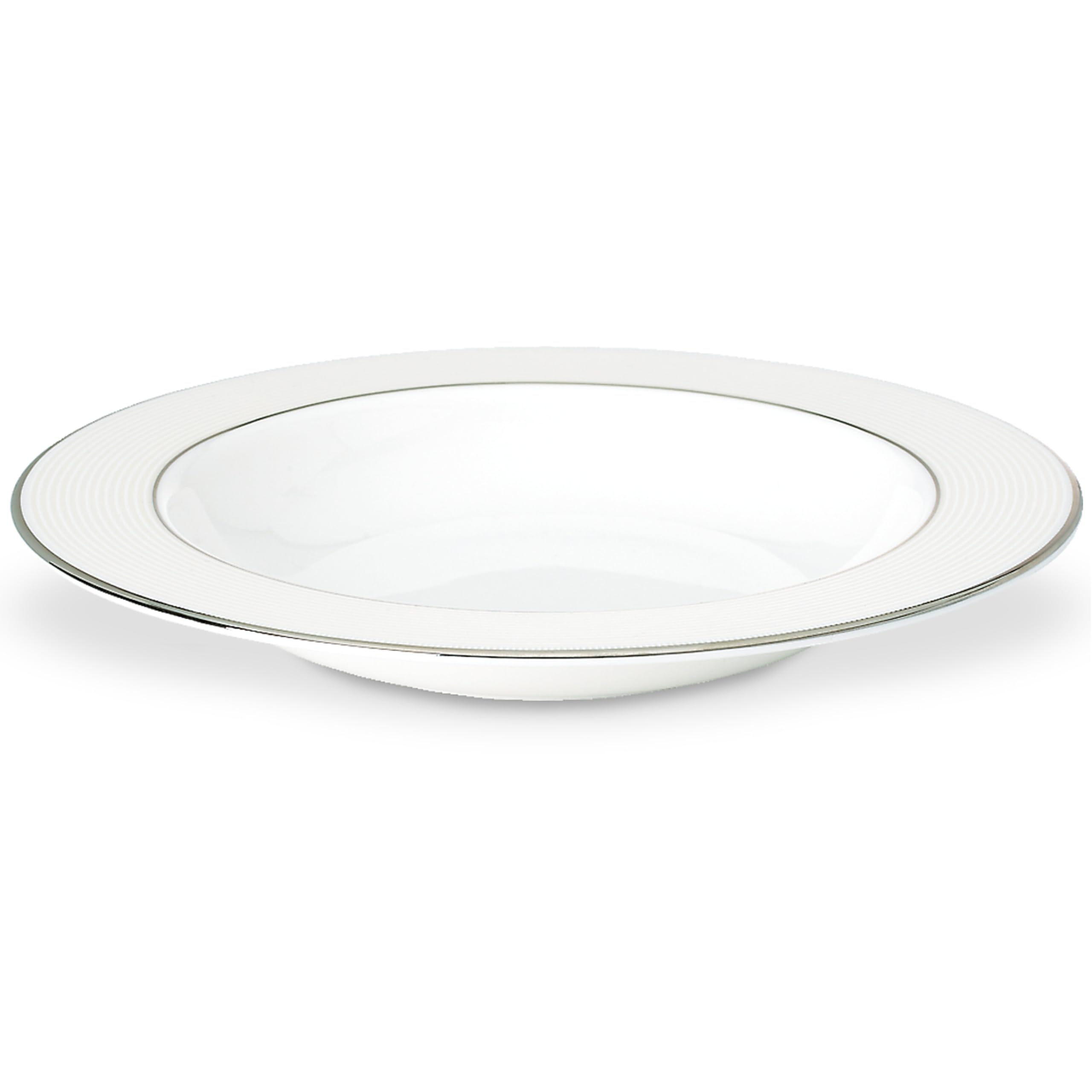 Lenox Opal Innocence Stripe Rimmed Bowl, 1.20 LB, White