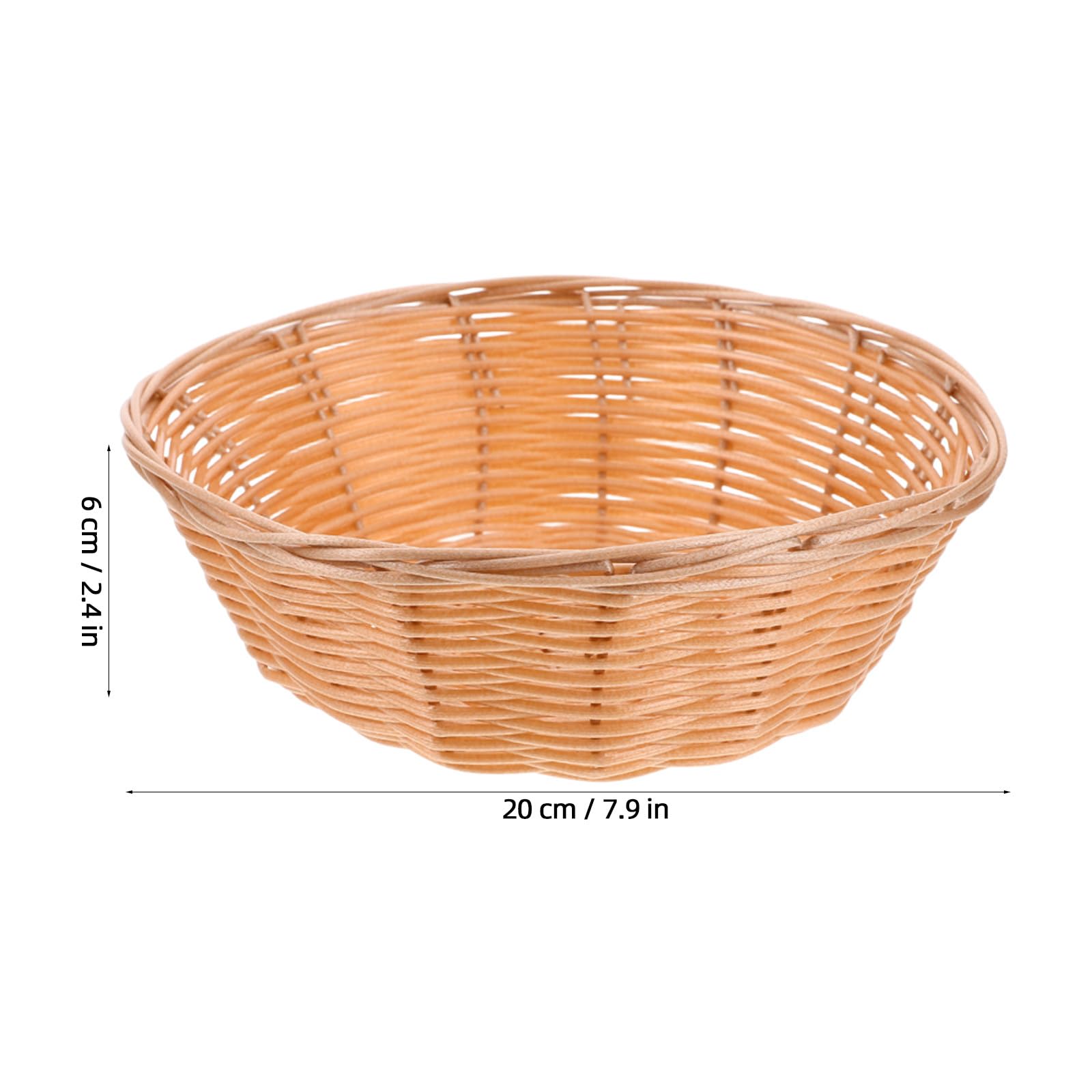 10 Stück Brotkörbe aus Kunststoff-Rattan, ovale Servierbehälter aus